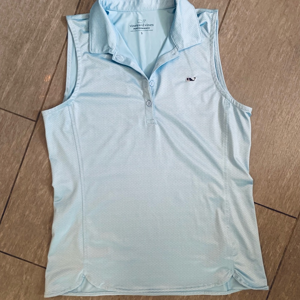 Vineyard Vines Performance Light Blue Polo